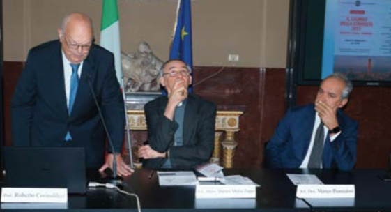 Il Prof. Roberto Corinaldesi, Mons. Matteo Maria Zuppi e il Prefetto dott. Matteo Piantedosi - Il giorno della Consulta 2017, Bologna